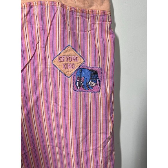 Vtg Disney Eeyore Xing Sz 2X Multicolored Striped Pajama Capri Pants Loungewear - Picture 3 of 8